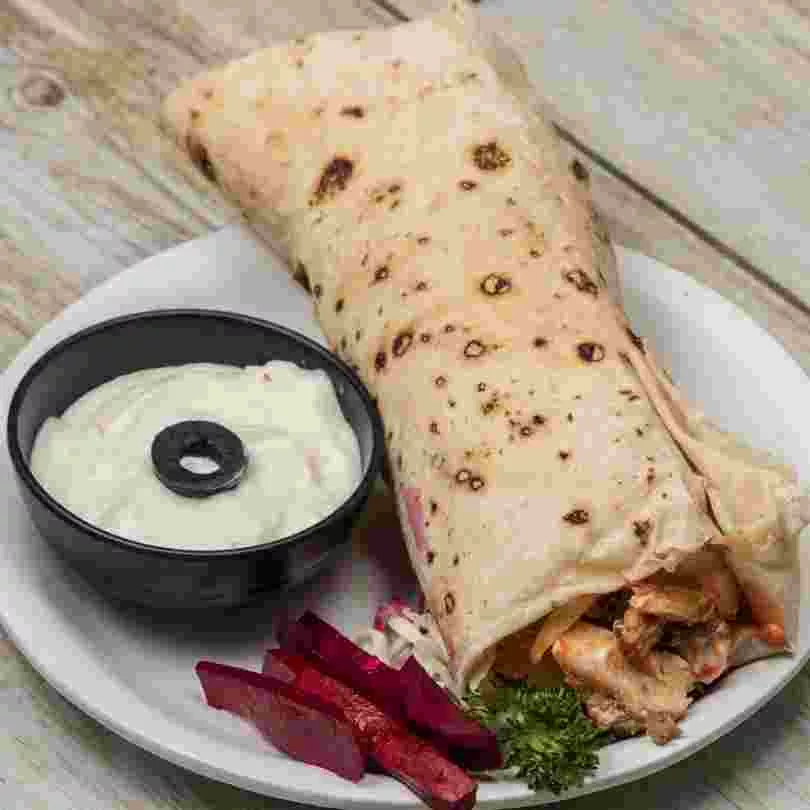 Big Chicken Shawarma with Rumali Roti