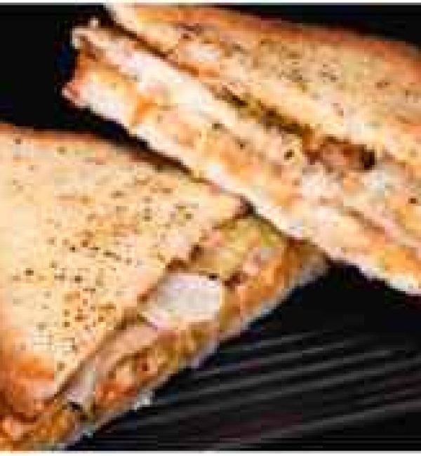 Spicy Pork Salami and Cheese Sandwich