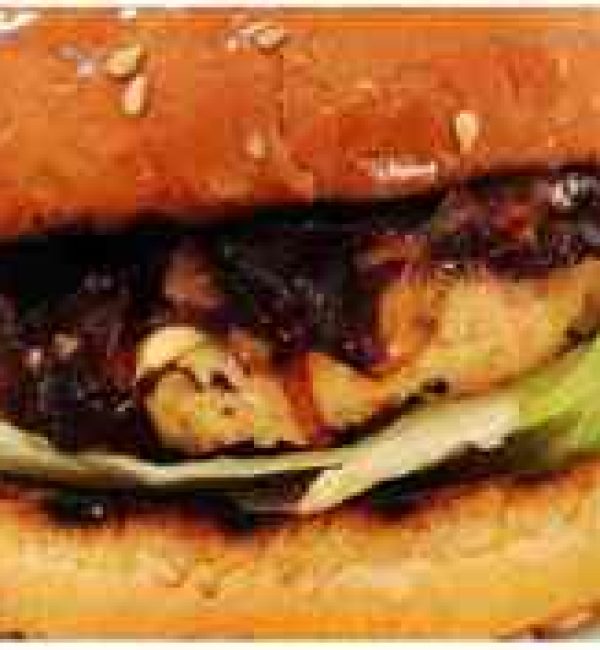 Classic Chicken Burger with Caramelized Onions